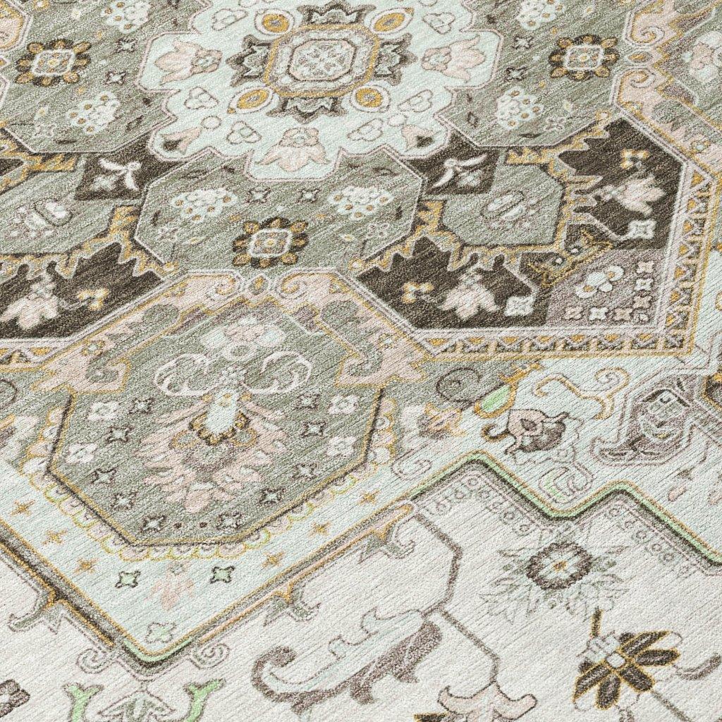 LOOMLAN Rugs Bellaya Ivory Washable Indoor-Outdoor Rug