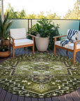 LOOMLAN Rugs Bellaya Olive Washable Indoor-Outdoor Rug