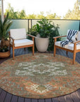LOOMLAN Rugs Bellaya Rust Washable Indoor-Outdoor Rug