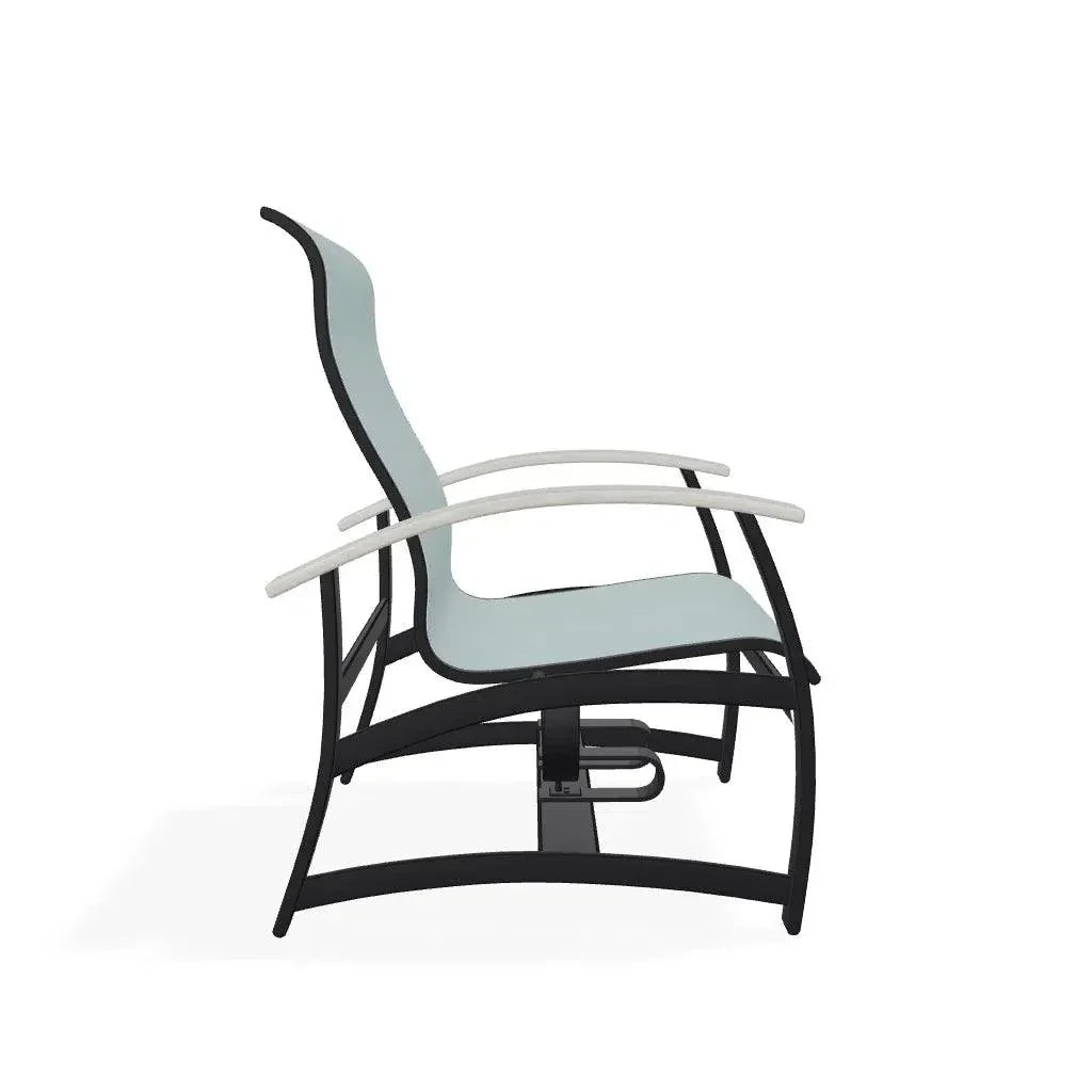 Belle Isle Hidden Motion MGP Armed Chat Chair - LOOMLAN - Telescope - Outdoor Accent Chairs