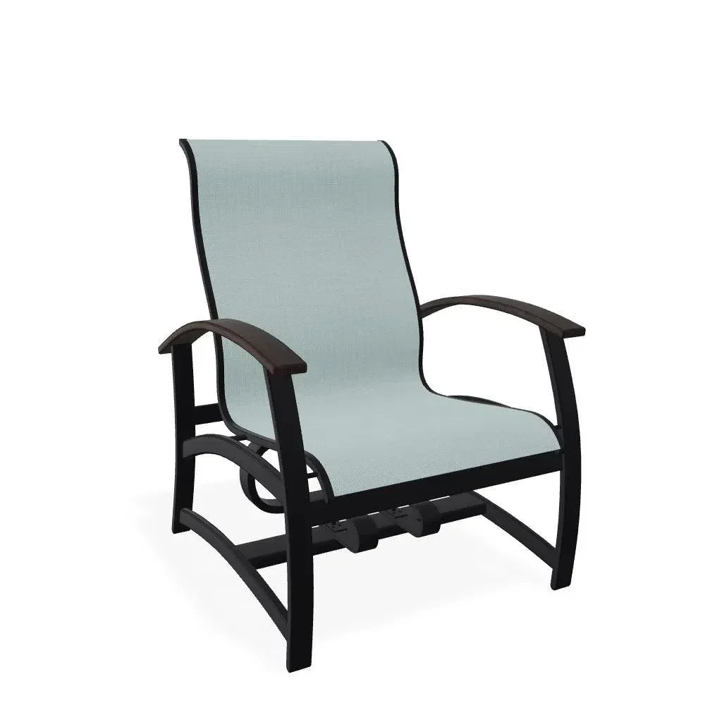 Belle Isle Hidden Motion MGP Armed Chat Chair - LOOMLAN - Telescope - Outdoor Accent Chairs