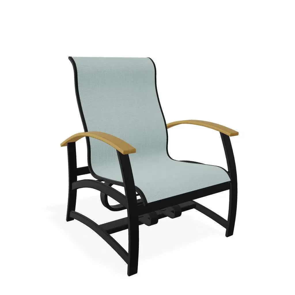 Belle Isle Hidden Motion MGP Armed Chat Chair - LOOMLAN - Telescope - Outdoor Accent Chairs