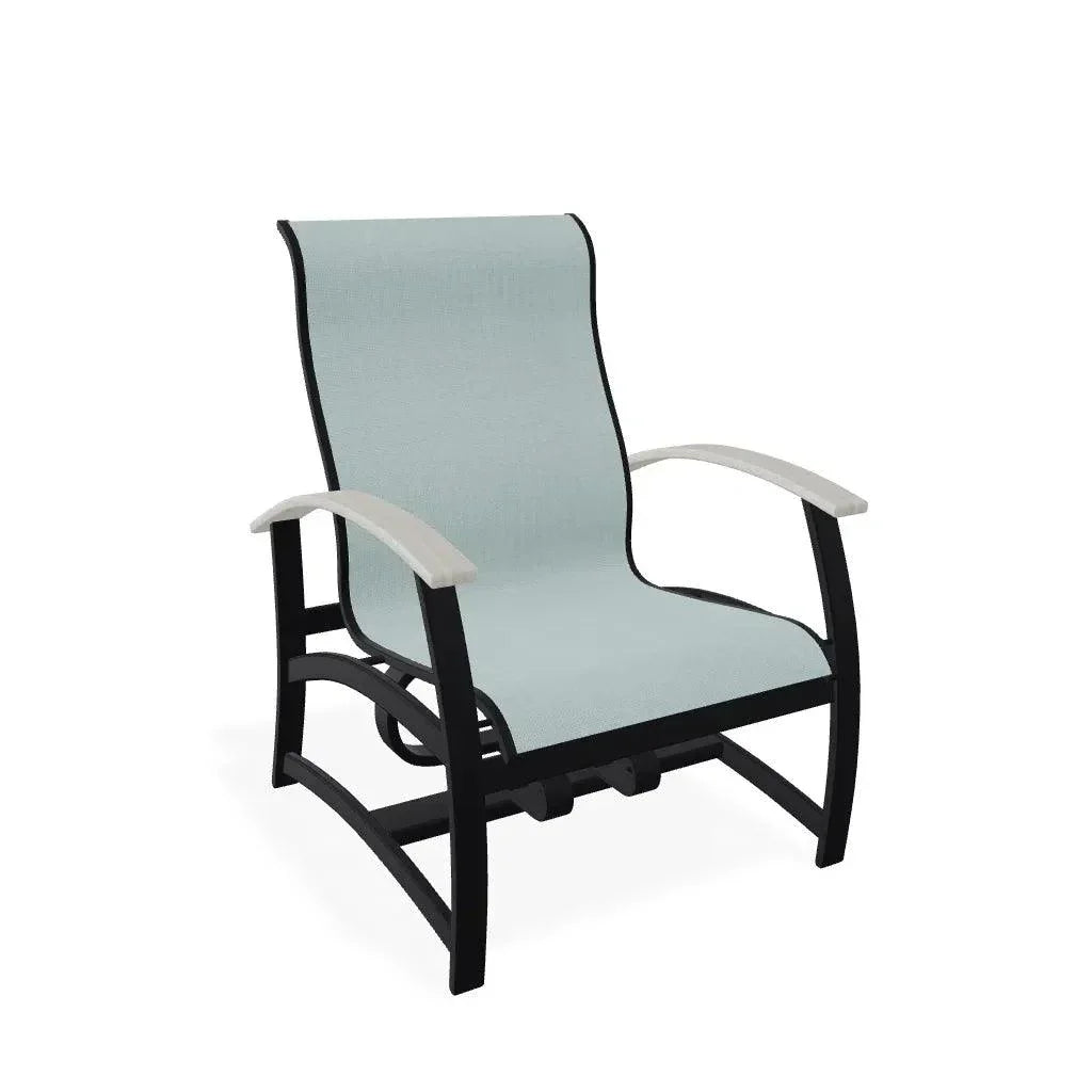 Belle Isle Hidden Motion MGP Armed Chat Chair - LOOMLAN - Telescope - Outdoor Accent Chairs
