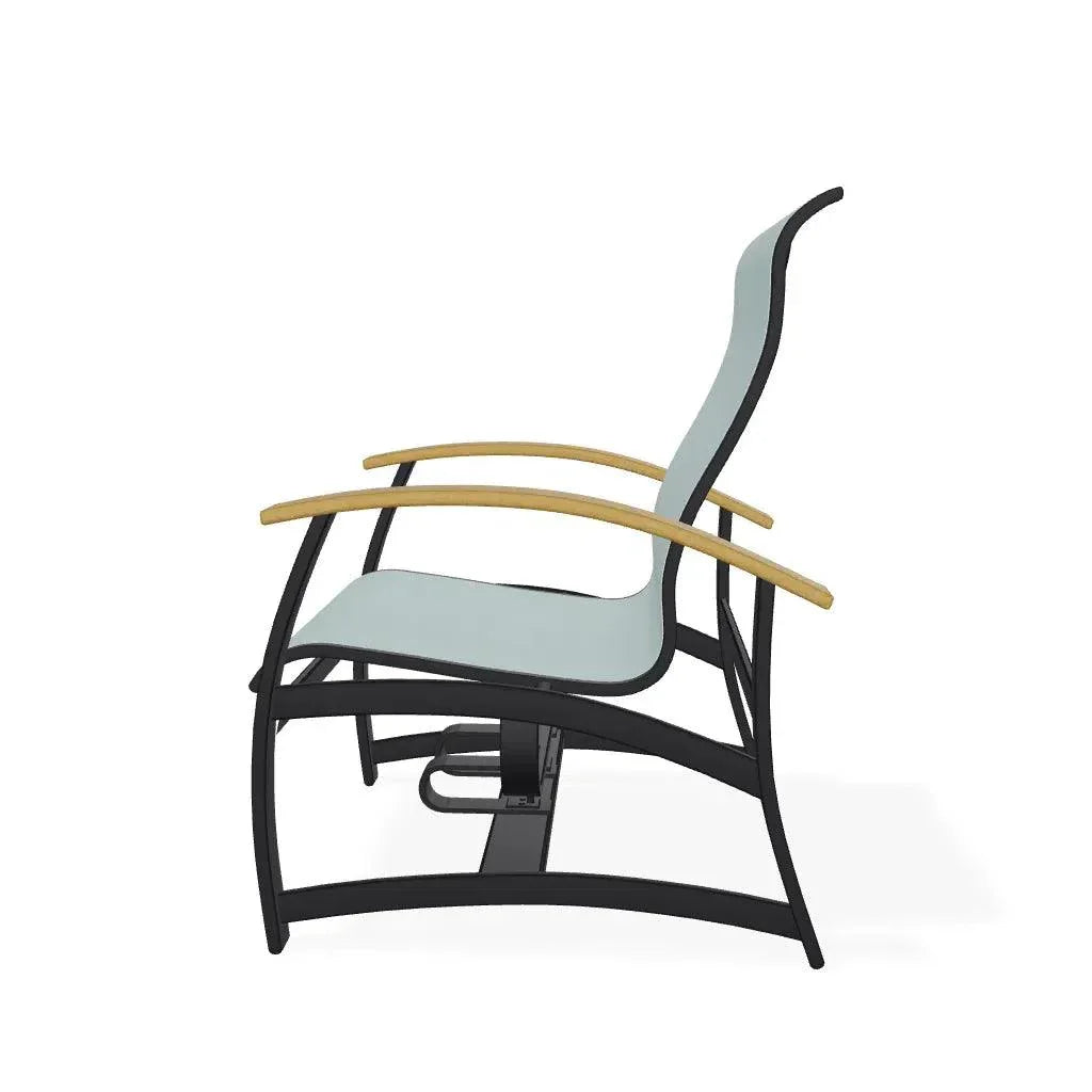 Belle Isle Hidden Motion MGP Armed Chat Chair - LOOMLAN - Telescope - Outdoor Accent Chairs