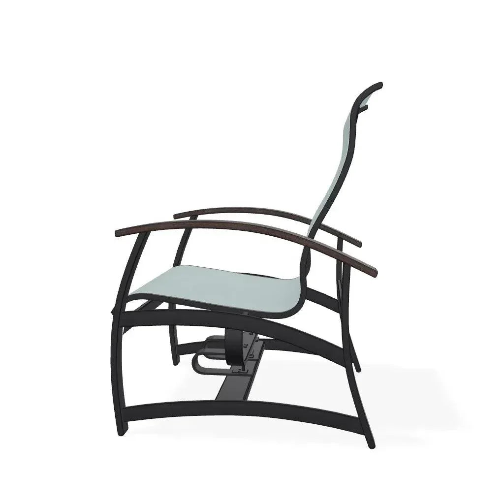 Belle Isle Hidden Motion MGP Armed Chat Chair - LOOMLAN - Telescope - Outdoor Accent Chairs