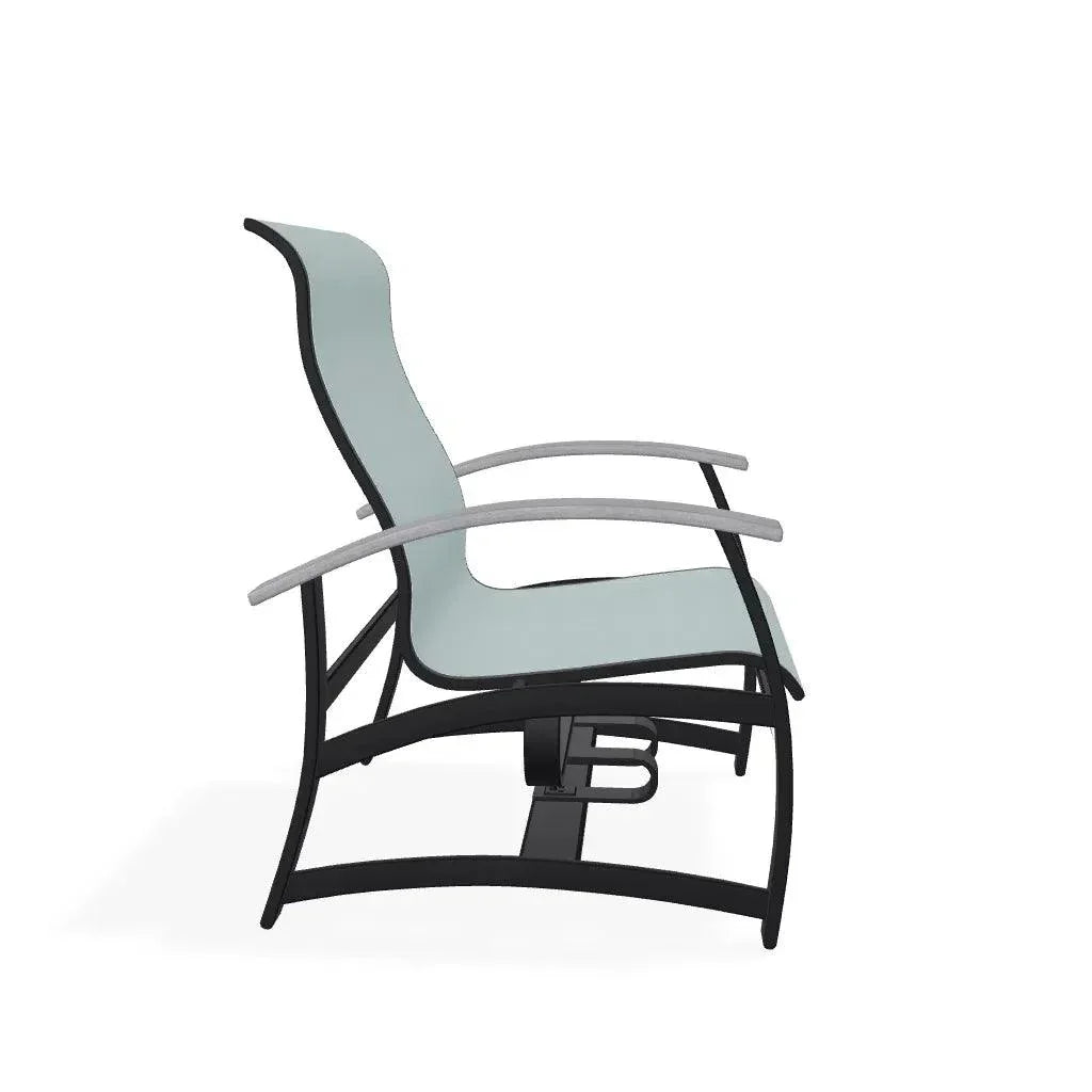 Belle Isle Hidden Motion MGP Armed Chat Chair - LOOMLAN - Telescope - Outdoor Accent Chairs