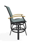 Belle Isle Sling Balcony Height Swivel MGP Arm Chair - LOOMLAN - Telescope - Outdoor Accent Chairs