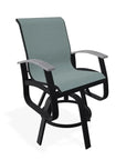 Belle Isle Sling Balcony Height Swivel MGP Arm Chair - LOOMLAN - Telescope - Outdoor Accent Chairs