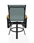 Belle Isle Sling Balcony Height Swivel MGP Arm Chair - LOOMLAN - Telescope - Outdoor Accent Chairs