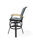 Belle Isle Sling Bar Height Swivel MGP Arm Chair - LOOMLAN - Telescope - Outdoor Bar Stools