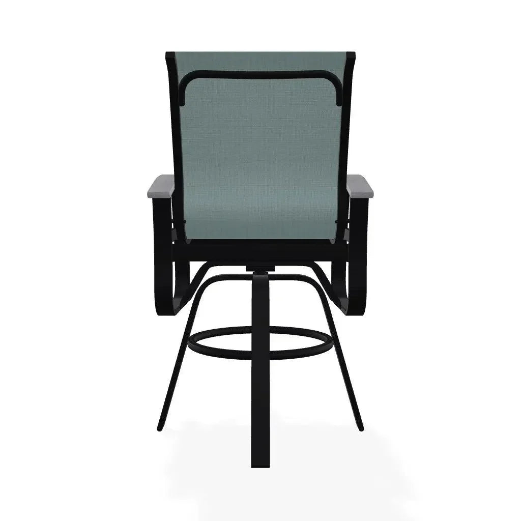 Belle Isle Sling Bar Height Swivel MGP Arm Chair - LOOMLAN - Telescope - Outdoor Bar Stools