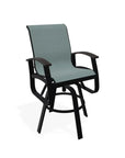 Belle Isle Sling Bar Height Swivel MGP Arm Chair - LOOMLAN - Telescope - Outdoor Bar Stools