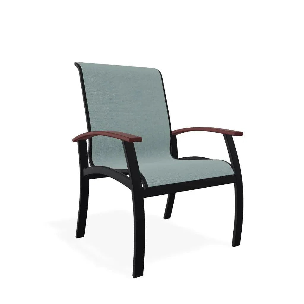 Belle Isle Sling Marine Grade Polymer Arm Chair - LOOMLAN - Telescope - Outdoor Accent Chairs