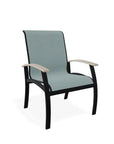 Belle Isle Sling Marine Grade Polymer Arm Chair - LOOMLAN - Telescope - Outdoor Accent Chairs