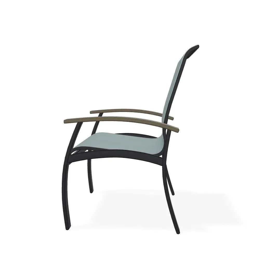 Belle Isle Sling Marine Grade Polymer Arm Chair - LOOMLAN - Telescope - Outdoor Accent Chairs