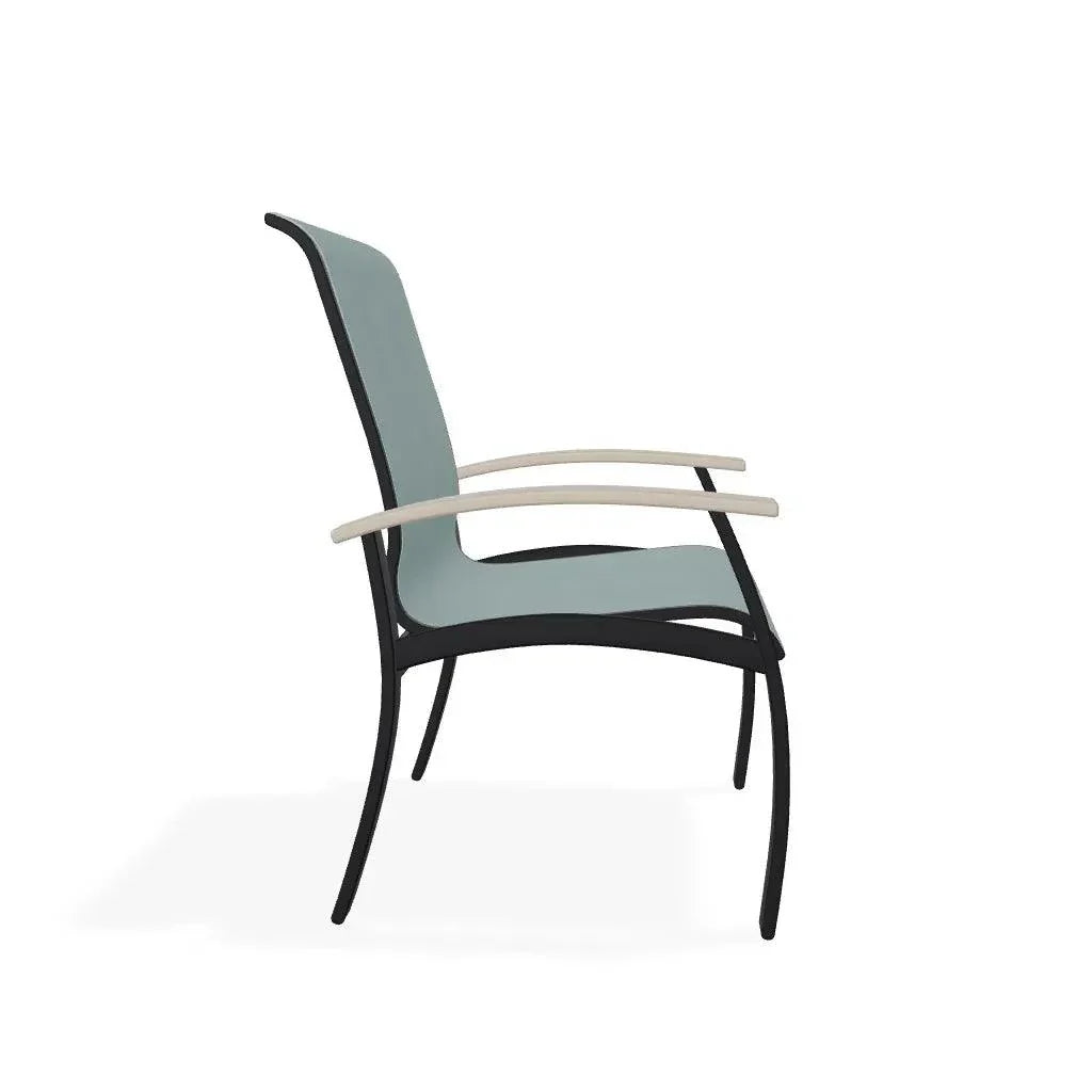 Belle Isle Sling Marine Grade Polymer Arm Chair - LOOMLAN - Telescope - Outdoor Accent Chairs