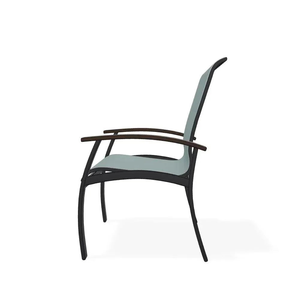 Belle Isle Sling Marine Grade Polymer Arm Chair - LOOMLAN - Telescope - Outdoor Accent Chairs