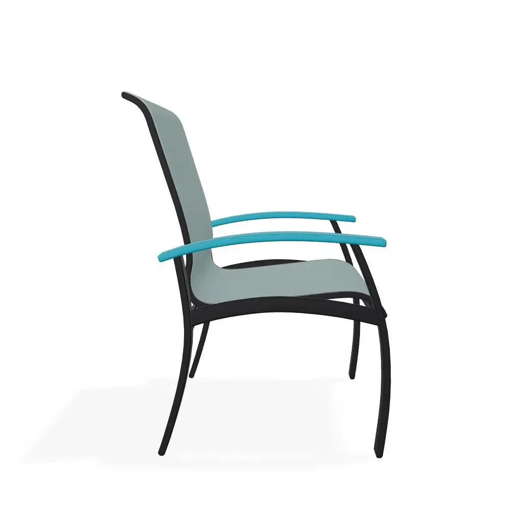Belle Isle Sling Marine Grade Polymer Arm Chair - LOOMLAN - Telescope - Outdoor Accent Chairs