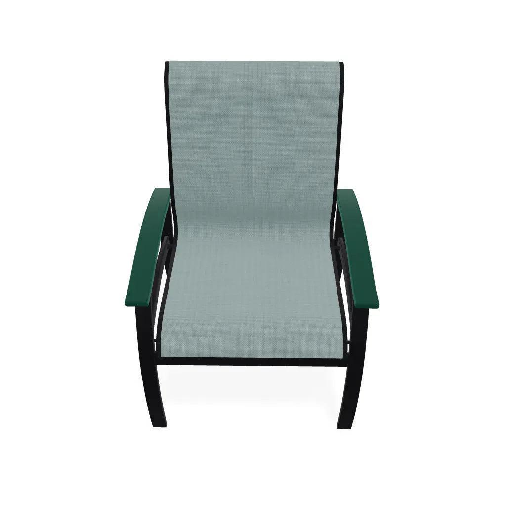 Belle Isle Sling Marine Grade Polymer Arm Chair - LOOMLAN - Telescope - Outdoor Accent Chairs