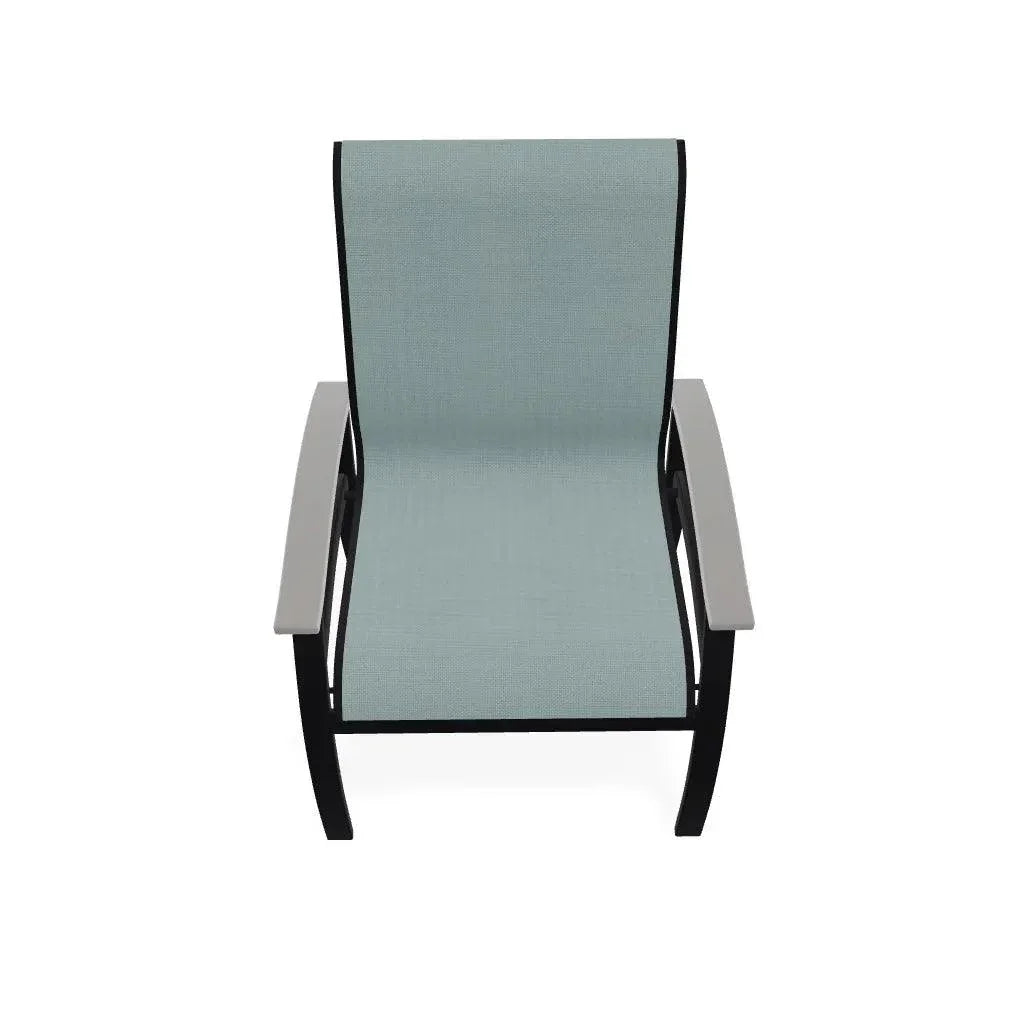 Belle Isle Sling Marine Grade Polymer Arm Chair - LOOMLAN - Telescope - Outdoor Accent Chairs