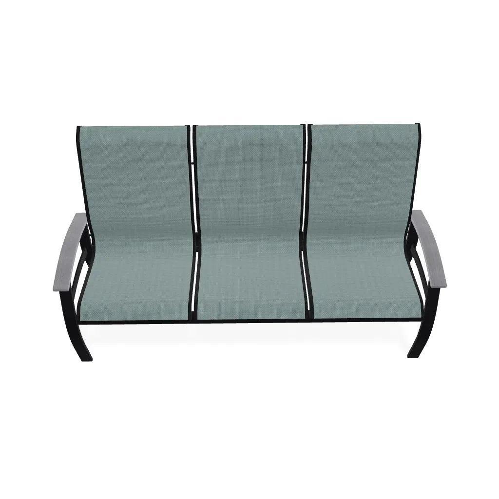 Belle Isle Sling Marine Grade Polymer Arms 3 - Seat Sofa - LOOMLAN - Telescope - Outdoor Sofas &amp; Loveseats