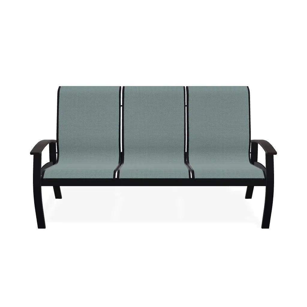 Belle Isle Sling Marine Grade Polymer Arms 3 - Seat Sofa - LOOMLAN - Telescope - Outdoor Sofas &amp; Loveseats