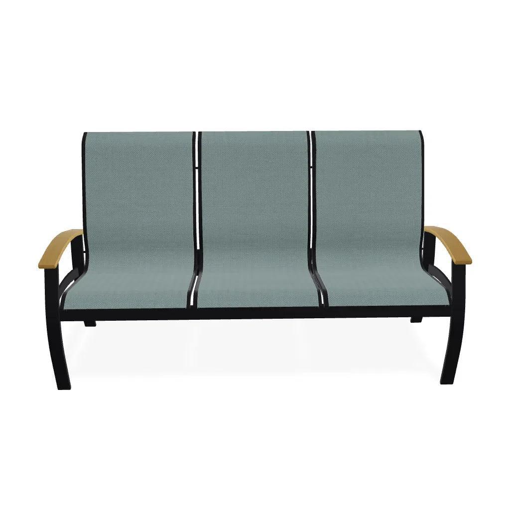 Belle Isle Sling Marine Grade Polymer Arms 3 - Seat Sofa - LOOMLAN - Telescope - Outdoor Sofas &amp; Loveseats