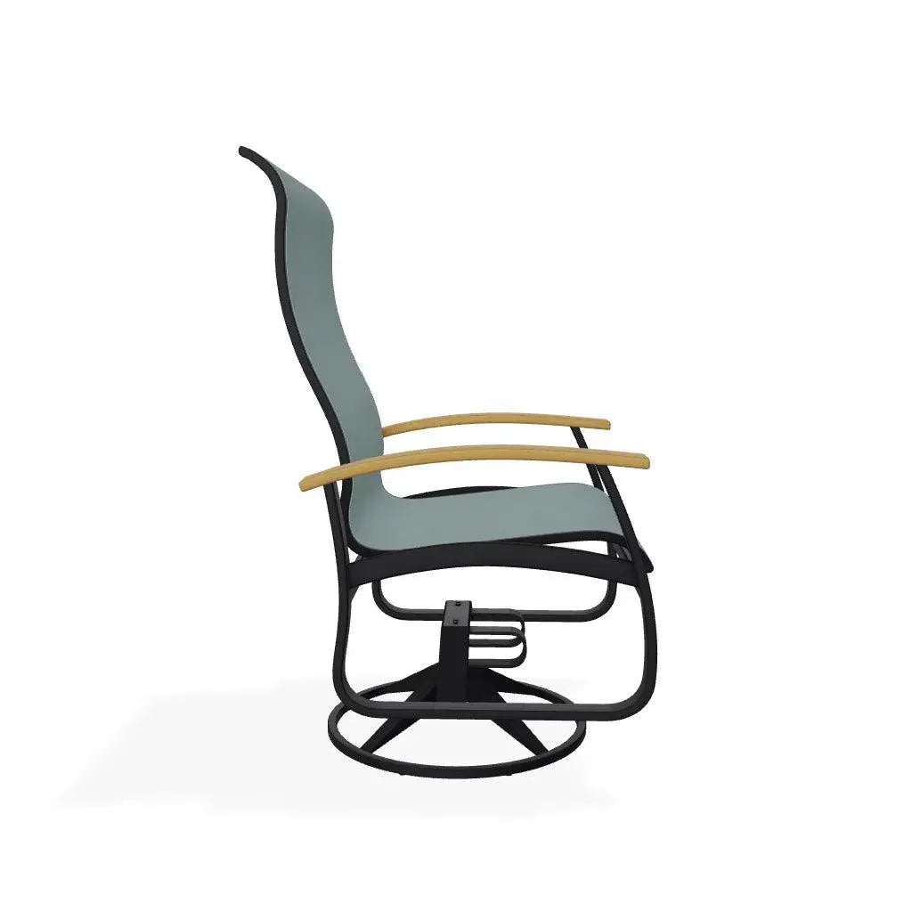 Belle Isle Sling Supreme Swivel Rocker MGP Arms - LOOMLAN - Telescope - Outdoor Accent Chairs