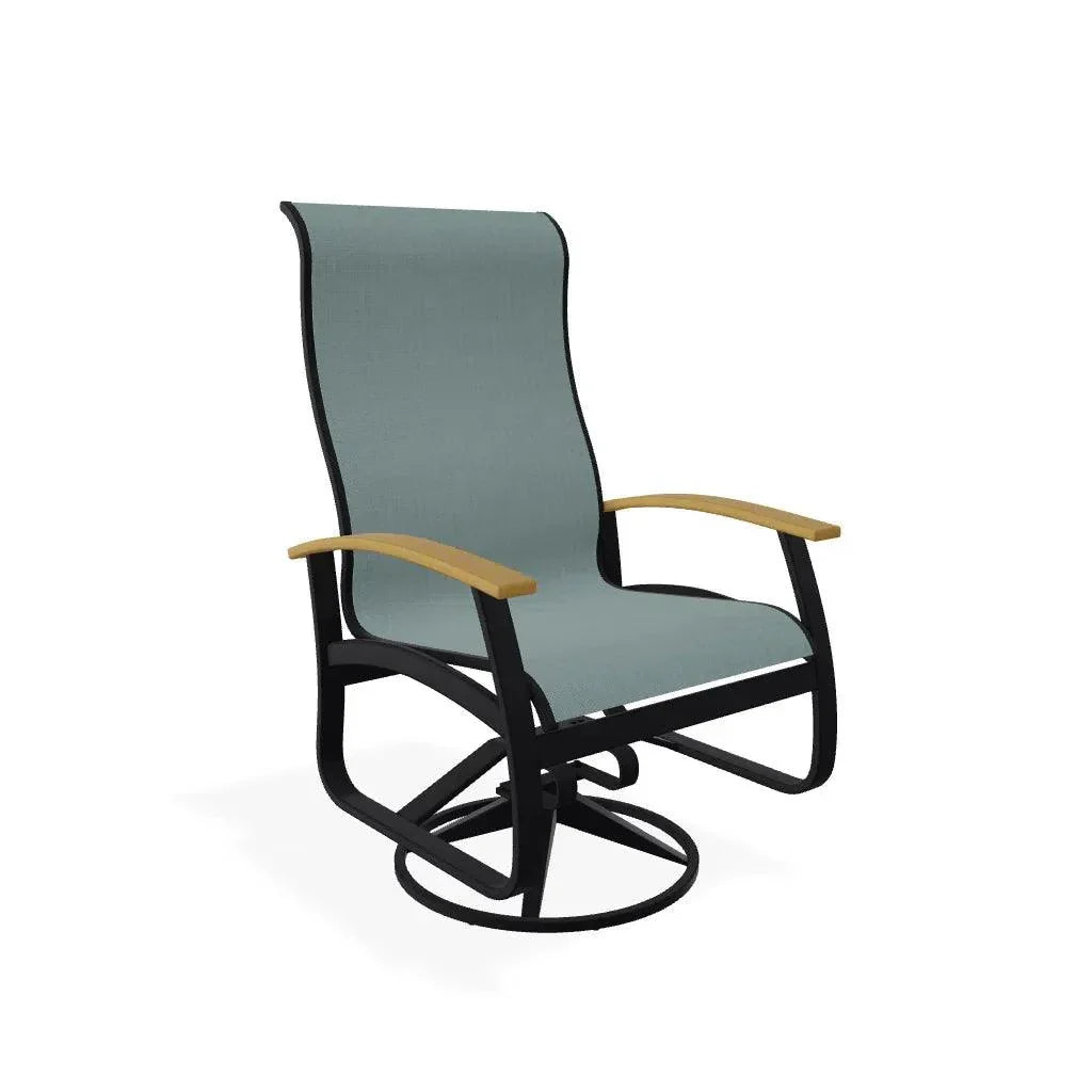 Belle Isle Sling Supreme Swivel Rocker MGP Arms - LOOMLAN - Telescope - Outdoor Accent Chairs