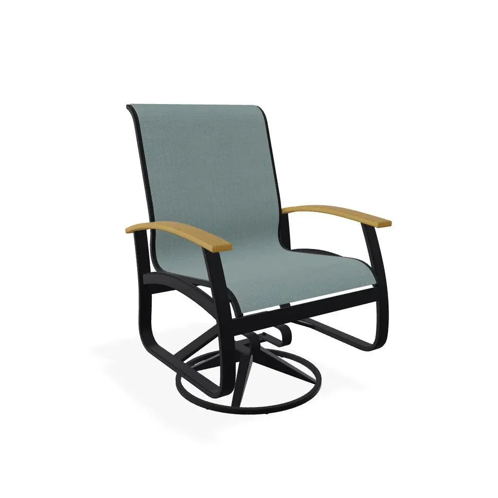 Belle Isle Sling Swivel Rocker with MGP Arms - LOOMLAN - Telescope - Outdoor Accent Chairs