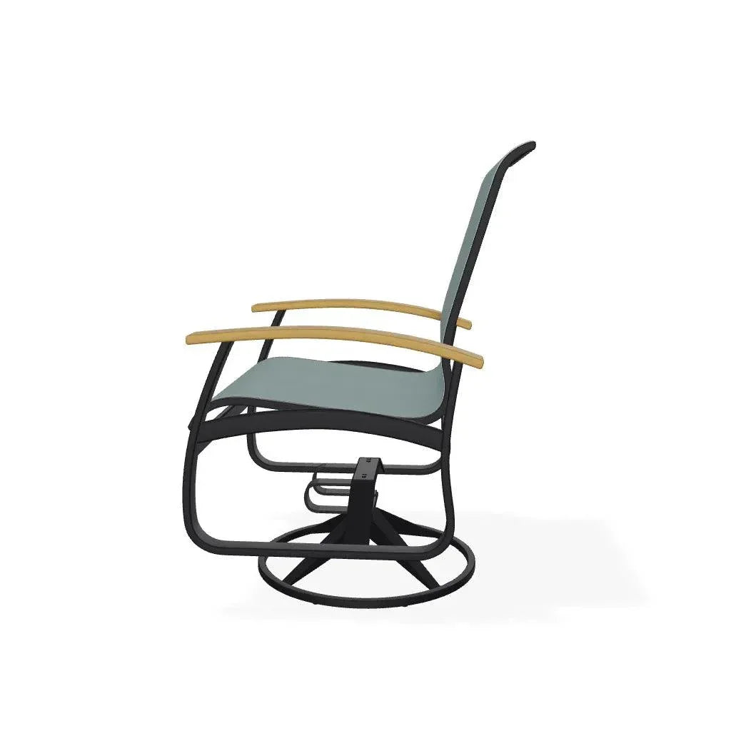 Belle Isle Sling Swivel Rocker with MGP Arms - LOOMLAN - Telescope - Outdoor Accent Chairs
