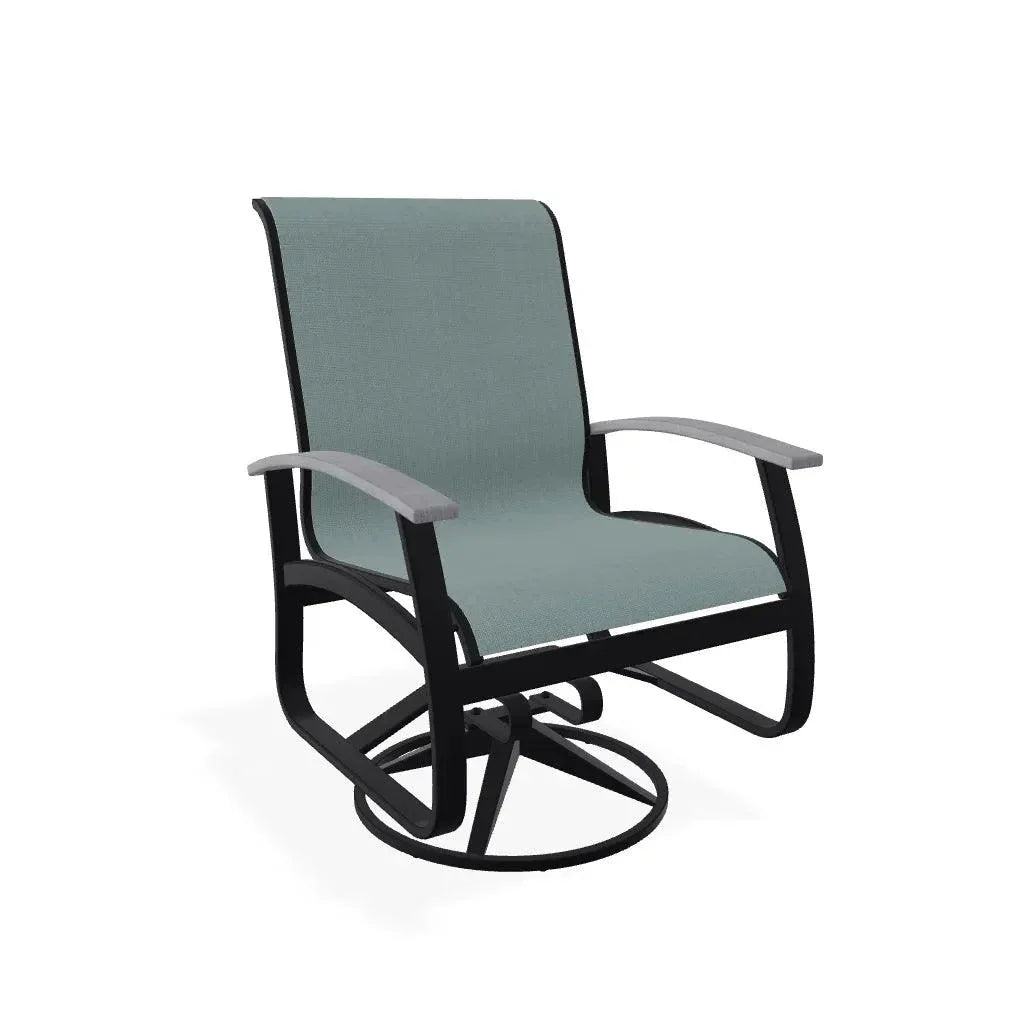 Belle Isle Sling Swivel Rocker with MGP Arms - LOOMLAN - Telescope - Outdoor Accent Chairs