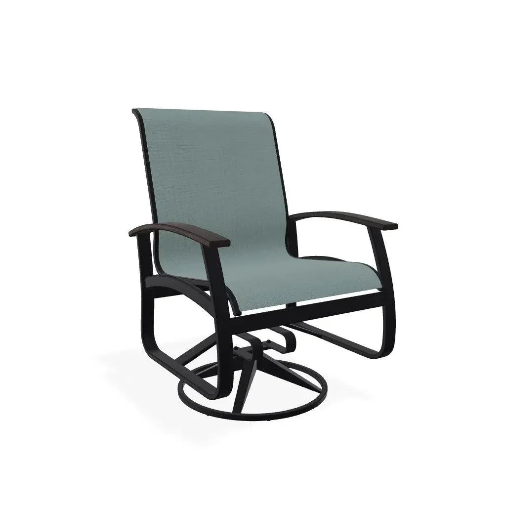 Belle Isle Sling Swivel Rocker with MGP Arms - LOOMLAN - Telescope - Outdoor Accent Chairs