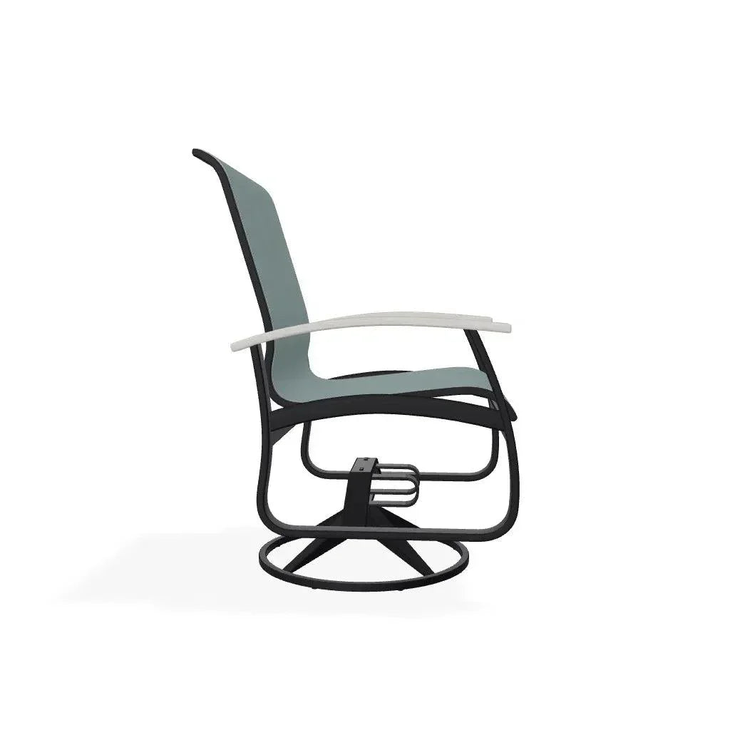 Belle Isle Sling Swivel Rocker with MGP Arms - LOOMLAN - Telescope - Outdoor Accent Chairs