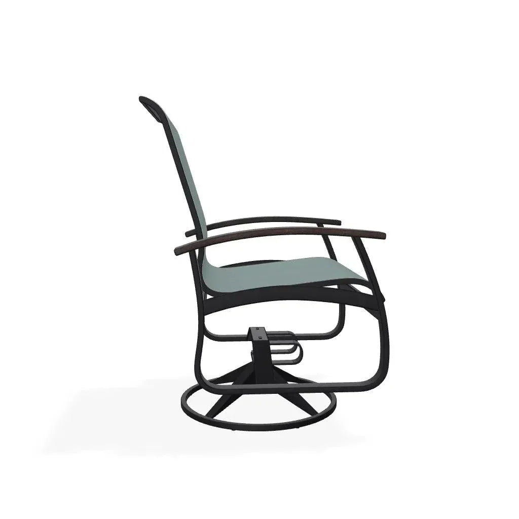 Belle Isle Sling Swivel Rocker with MGP Arms - LOOMLAN - Telescope - Outdoor Accent Chairs