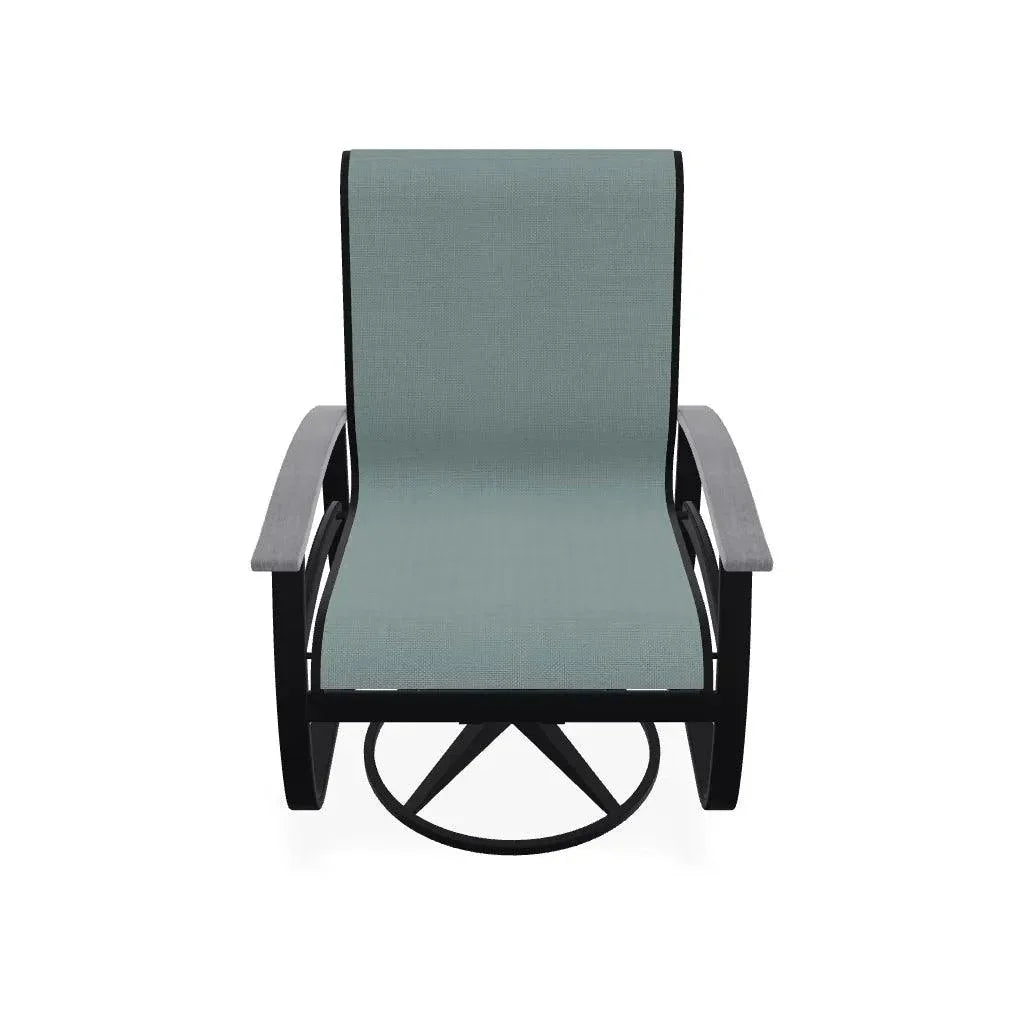 Belle Isle Sling Swivel Rocker with MGP Arms - LOOMLAN - Telescope - Outdoor Accent Chairs