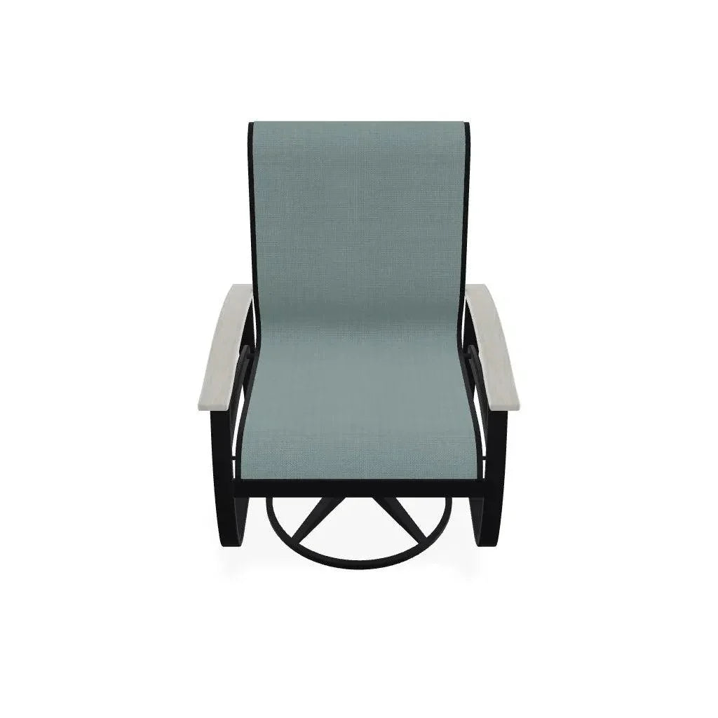 Belle Isle Sling Swivel Rocker with MGP Arms - LOOMLAN - Telescope - Outdoor Accent Chairs
