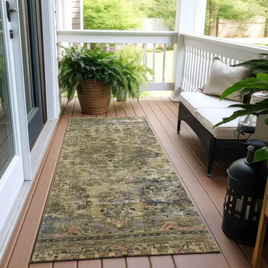 LOOMLAN Rugs Blazura Aloe Washable Indoor-Outdoor Rug