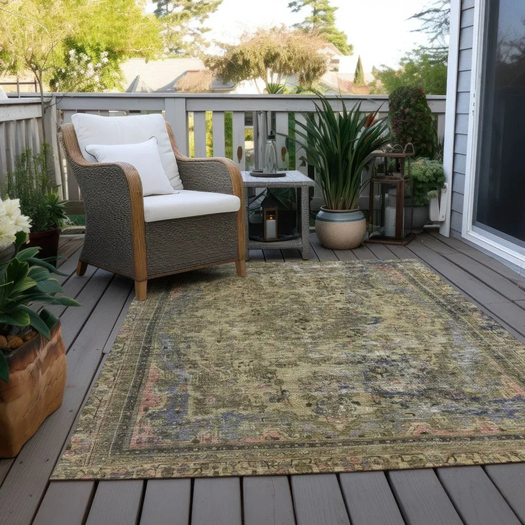 LOOMLAN Rugs Blazura Aloe Washable Indoor-Outdoor Rug