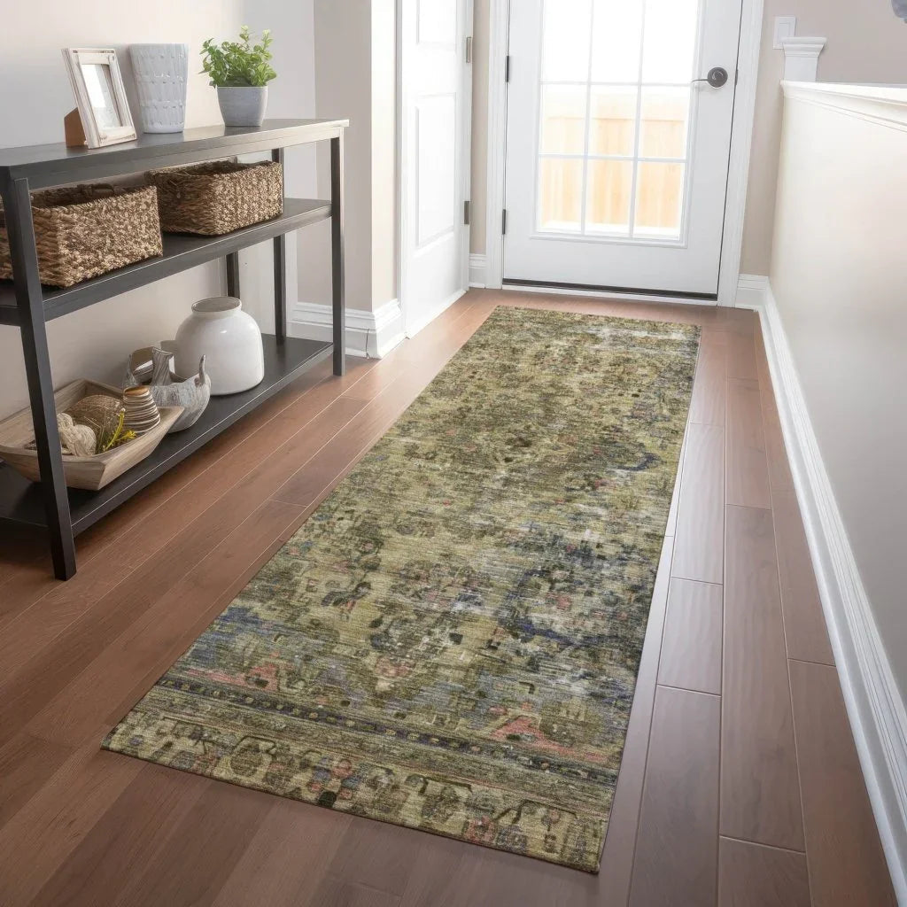 LOOMLAN Rugs Blazura Aloe Washable Indoor-Outdoor Rug