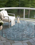 LOOMLAN Rugs Blazura Blue Washable Indoor-Outdoor Rug