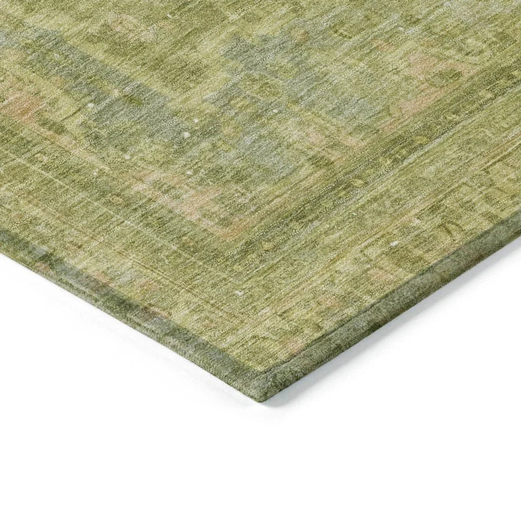 LOOMLAN Rugs Blazura Green Washable Indoor-Outdoor Rug
