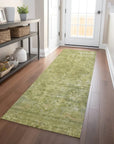 LOOMLAN Rugs Blazura Green Washable Indoor-Outdoor Rug