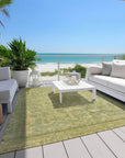 LOOMLAN Rugs Blazura Green Washable Indoor-Outdoor Rug
