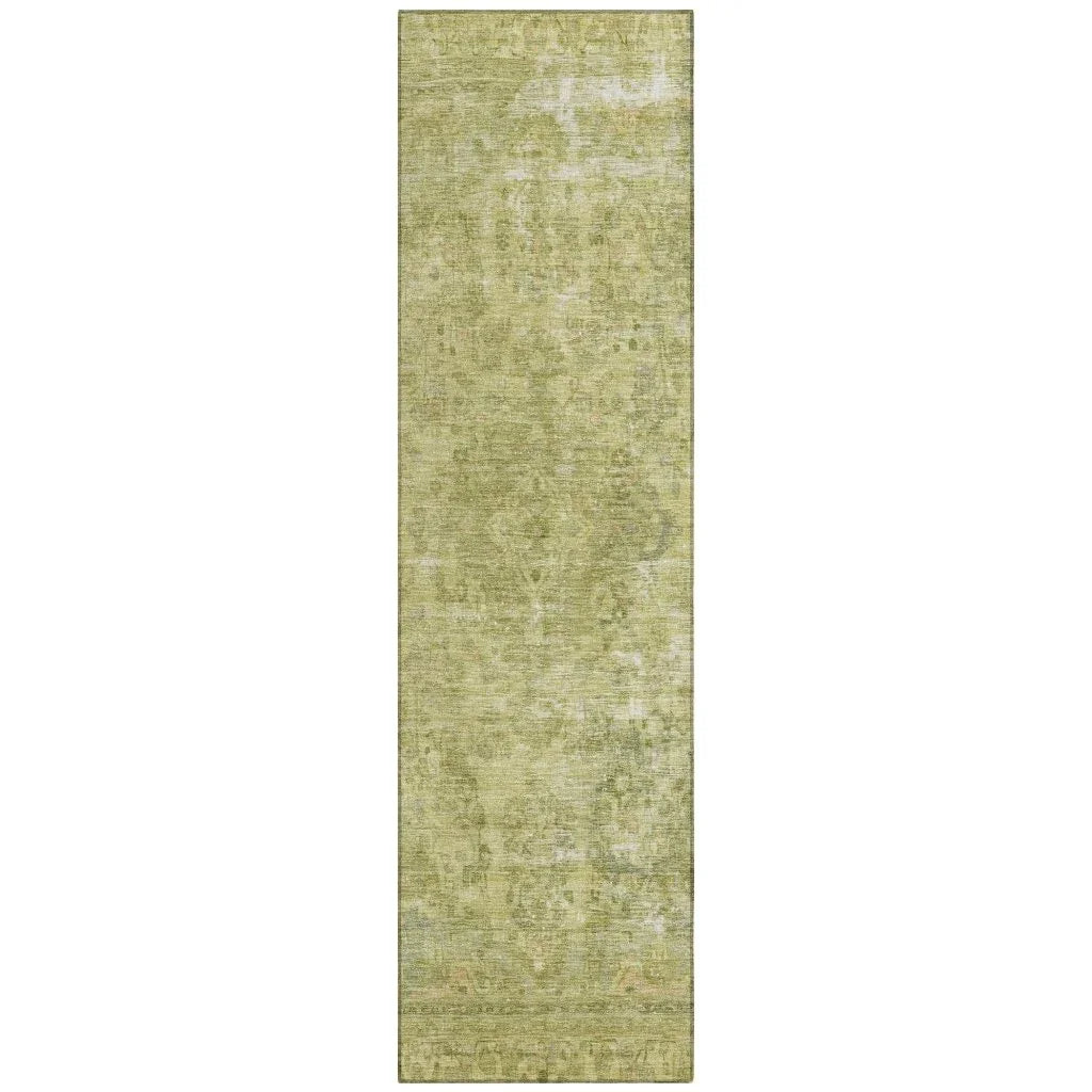LOOMLAN Rugs Blazura Green Washable Indoor-Outdoor Rug
