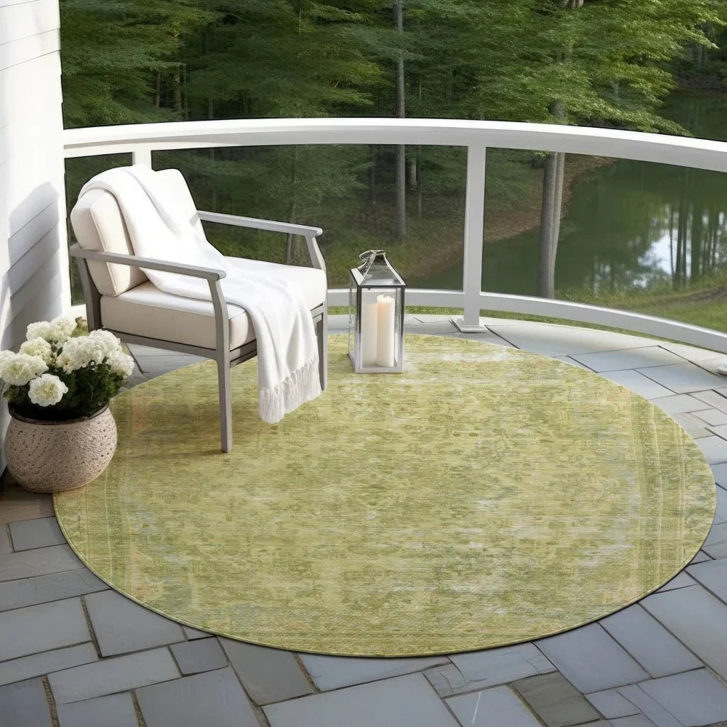 LOOMLAN Rugs Blazura Green Washable Indoor-Outdoor Rug