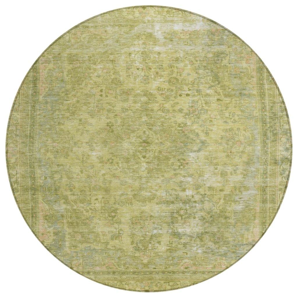 LOOMLAN Rugs Blazura Green Washable Indoor-Outdoor Rug