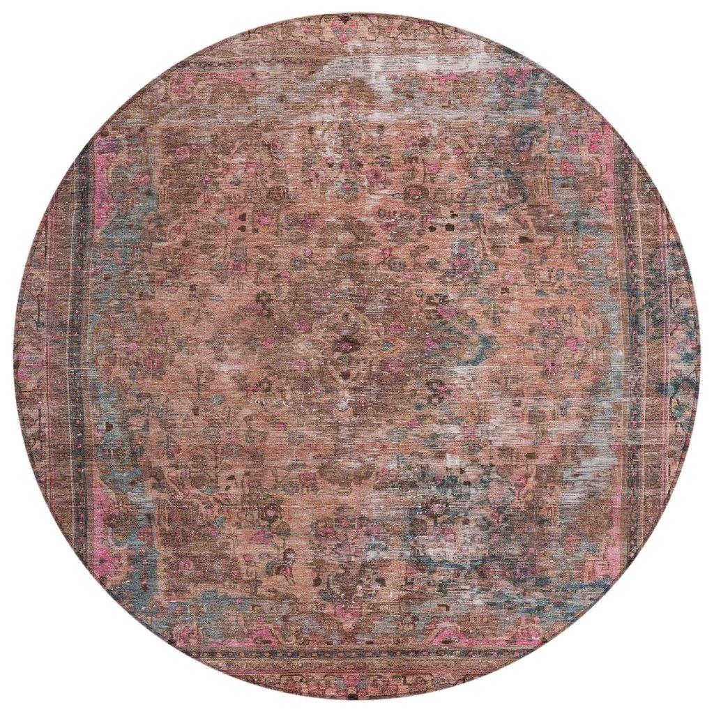 LOOMLAN Rugs Blazura Pink Washable Indoor-Outdoor Rug