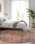 LOOMLAN Rugs Blazura Pink Washable Indoor-Outdoor Rug