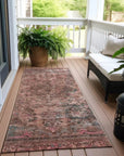 LOOMLAN Rugs Blazura Pink Washable Indoor-Outdoor Rug